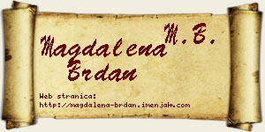 Magdalena Brdan vizit kartica